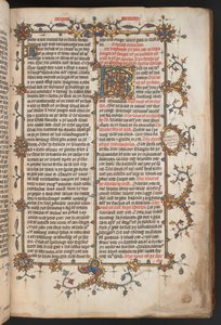 Egerton 617, Biblia Wycliffitów, przed 1397 r. (welin) autorstwa English School