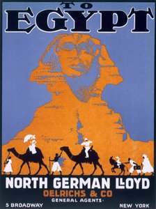 Egipt, plakat reklamujący Norddeutscher Lloyd