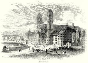 Einsiedeln (grawerunek) autorstwa English School