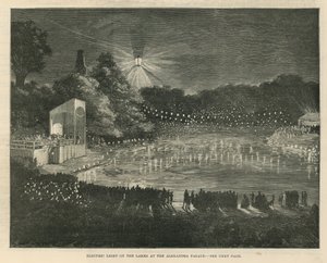 Elektryczne światło na jeziorach w Alexandra Palace autorstwa English School