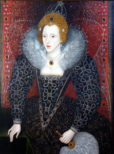 Elżbieta I (1533-1603), ok. 1590 (olej na panelu) autorstwa English School