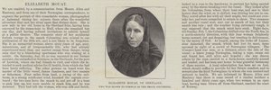 Elizabeth Mouat z Szetlandów, która została zdmuchnięta do Norwegii w Smack Columbine (grawerowanie) autorstwa English School