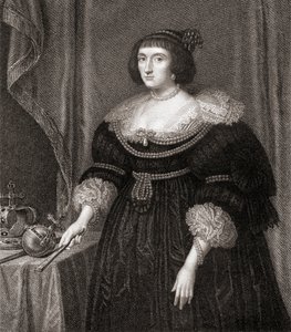Elżbieta, królowa Czech (1596-1662), z Lodges British Portraits, 1823 autorstwa English School