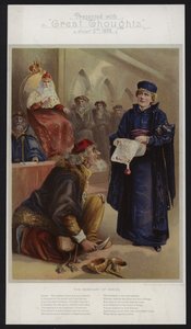 Ellen Terry jako Portia w Kupiecie weneckim autorstwa English School