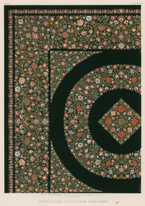 Haftowana tkanina, z Hyderabad autorstwa English School