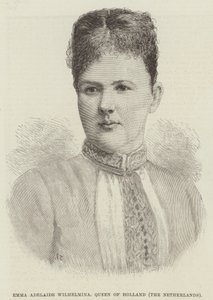 Emma Adelaide Wilhelmina, królowa Holandii, Holandia (grafika) autorstwa English School