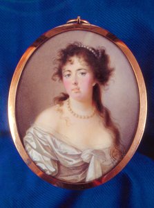 Emma Hamilton (akwarela na welinie) autorstwa English School