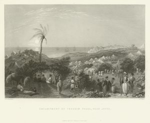 Obozowisko Ibrahima Paszy, niedaleko Jafy, 1837 autorstwa English School