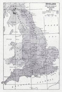 Anglia po traktacie z Wedmore 878 (lito) autorstwa English School