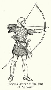 Angielski łucznik z czasów Agincourt (lito) autorstwa English School