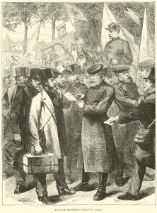 Angielscy mieszkańcy wyjeżdżający z Paryża, październik 1870 autorstwa English School