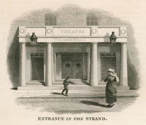 Wejście do The Strand of the Sans Pareil Theatre (Teatr Adelphi), Londyn autorstwa English School