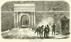 Eingang zu Mont Valerien, Januar 1871 von English School