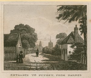 Wejście do Putney z Barnes autorstwa English School