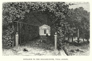 Wejście do Sali Bilardowej, Villa Albani (grafika) autorstwa English School
