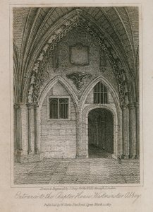 Wejście do Chapter House, Westminster Abbey, Londyn autorstwa English School