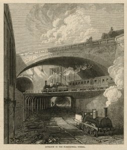 Wejście do tunelu Clerkenwell autorstwa English School
