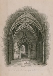 Wejście do Cloisters z Dziekanatu, Opactwo Westminsterskie, Londyn autorstwa English School