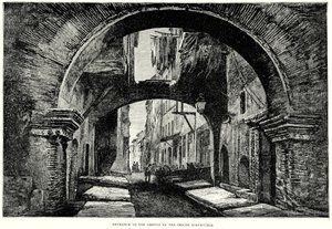 Wejście do getta przez Pesche Riavecchia (rycina) autorstwa English School