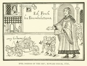 Złe uczynki wielebnego Edwarda Fincha, 1641 autorstwa English School