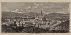 Evreux, Normandia (grawerowanie) autorstwa English School