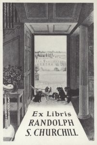 Ekslibris Randolph S Churchill autorstwa English School