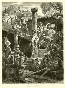 Wykopaliska w Pompejach autorstwa English School