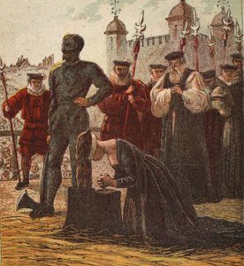 Egzekucja Lady Jane Grey, wyd. 1890 (litografia kolorowa) autorstwa English School