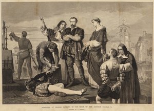 Egzekucja patriotów hiszpańskich za panowania cesarza Karola V autorstwa English School