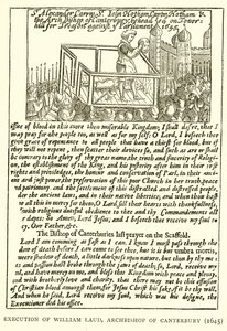 Egzekucja Williama Lauda, arcybiskupa Canterbury (1645) autorstwa English School