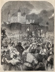 Egzekucja księcia Northumberland na Tower Hill - 1553 (John Dudley autorstwa English School