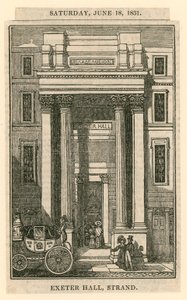 Exeter Hall, Strand, Londyn autorstwa English School