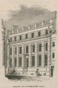 Zewnętrzna część londyńskiego i Westminster Bank autorstwa English School