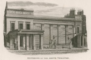 Na zewnątrz Regency Theatre, Tottenham Street, Tottenham Court Road, Londyn autorstwa English School