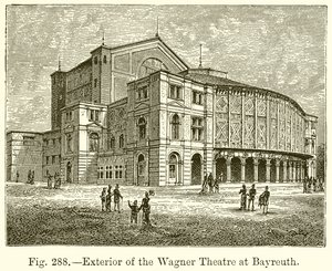 Na zewnątrz Teatru Wagnera w Bayreuth autorstwa English School