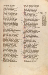 F98r z Ms New Coll 266, De configureio amantis autorstwa Johna Gowera (pióro i atrament na welinie) autorstwa English School