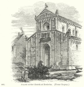 Fasada kościoła w Rosheim (rycina) autorstwa English School