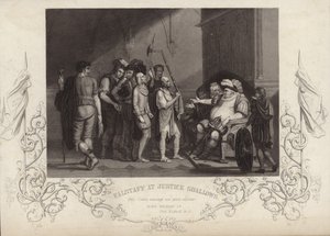 Falstaff w Justice Shallows autorstwa English School