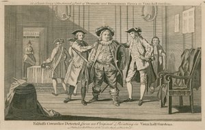 Wykryto tchórzostwo Falstaffa, z oryginalnego obrazu w Vauxhall Gardens w Londynie autorstwa English School