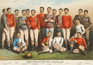 Znani angielscy piłkarze z 1881 roku, z Boys Own autorstwa English School