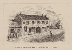 Słynne schroniska, Słynne schronisko w Charmouth (grawerunek) autorstwa English School