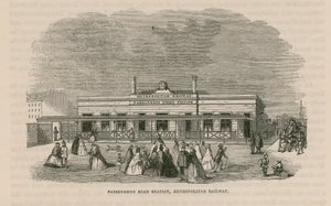 Stacja Farringdon Road na Metropolitan Railway autorstwa English School