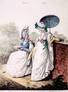 Modny talerz damskich strojów porannych, 1796 autorstwa English School