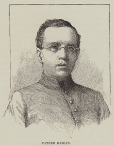 Ojciec Damien (grafika) autorstwa English School