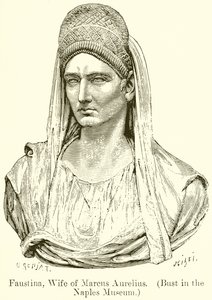 Faustyna, żona Marka Aureliusza. (Popiersie w Muzeum Neapolu)