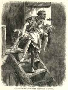Przerażające morderstwo matki (grawerunek) autorstwa English School