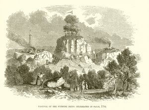 Święto Najwyższego obchodzone w Paryżu, 1794 autorstwa English School