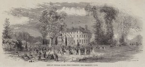 Fete w Denham Court, niedaleko Uxbridge (grawerowanie) autorstwa English School