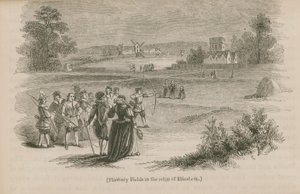 Finsbury Fields za panowania królowej Elżbiety I autorstwa English School