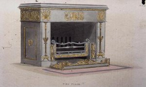 Płyta ogniowa, tablica 152 z Repozytorium Sztuki Ackermanna, wydana 1825 (kolor lito) autorstwa English School